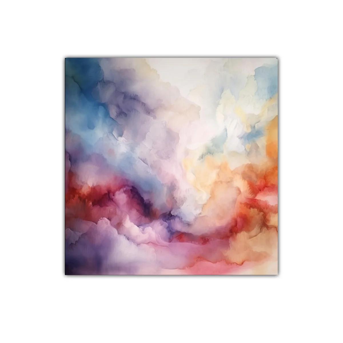 Cuadro decorativo con tonalidades suaves y cálidas abstractas